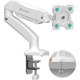 ONKRON Monitor Tischhalterung für 13-32 Zoll, bis 8 kg, Gasdruckfeder, VESA 75x75 & 100x100, schwenkbar, neigbar, drehbar, Weiß G80-W