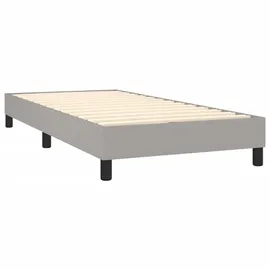 vidaXL Boxspringbett mit Matratze Hellgrau 100x200 cm Stoff1372011