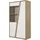 Gami Highboard EPURA 109 x 45 x 191 cm Braun/Weiß