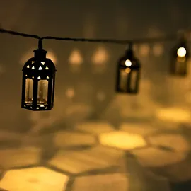 Nowa Lichterkette Solarleuchten Aussen LED Solarlampe Gartenlampe Dekoration in Laternenform, Kunststoff schwarz, 30x LED warmweiß, L 200 cm