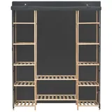 vidaXL Kleiderschrank Grau 135 x 40 x 170 cm Stoff