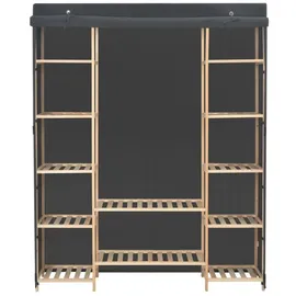 vidaXL Kleiderschrank Grau 135 x 40 x 170 cm Stoff