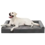 luxuskollektion Hundebett orthopädisches 91 x 68 cm Dunkelgrau