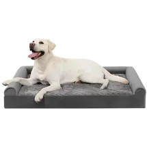 luxuskollektion Hundebett orthopädisches 91 x 68 cm Dunkelgrau