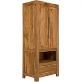 Kleiderschrank Stark 2-türig Holz Palisander braun Flurschrank Wäscheschrank neu