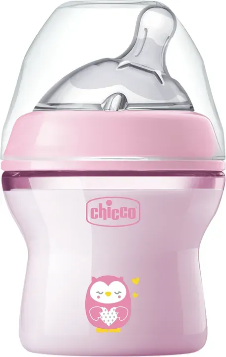 Chicco NaturalFeeling Babyfläschchen 150 ml normaler Fluss pink