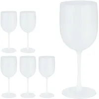 Relaxdays Weingläser Kunststoff, 6er Set, bruchsicher, BPA-frei, 400 ml,