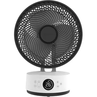 MEACO MeacoFan Sefte® Tischventilator - 10"" Luftumwälzer mit 12 Geschwindigkeiten - Horizontale und vertikale Oszillation - 3 Oszillationsbereiche - Ultraleise, ferngesteuerte Kühlung, Schwarz