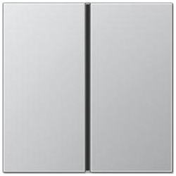 Tastensatz 2fach, komplett (Aluminium)