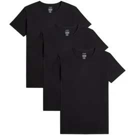 G-Star T-Shirt 3er Pack - COVE, Rundhals, einfarbig schwarz, L,