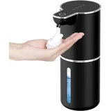Automatischer Seifenspender (350 Ml), Usb-wiederaufladbar, Mit Infrarot-bewegungssensor, Automatischer Schaumspender, Schaumtechnologie, Infrarotsensor, Schwarz – Aquaforge