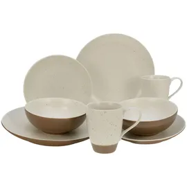 CreaTable Sand Dunes Kombiservice 16-tlg. terracotta creme