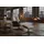 KAWOLA Relaxsessel FERREIRA Leder 78 x 106 x 78 cm grau mit Hocker