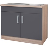 KOCHSTATION Spülenschrank »KS-Toronto, Breite 100 cm«, grau