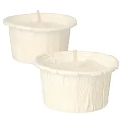 50 Teelichte Ø 42 mm · 25 mm weiss nachhaltig, in Papierhülle