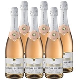 Schloss Biebrich Sekt Rosé Trocken (6 x 0,75 l) Trockener Rosé-Sekt mit feinen Aromen roter Beeren; ausgewogen, frisch-fruchtig und eine feine, langanhaltende Perlage