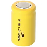 AccuCell 1/2AA Akku mit 1,2 Volt Spannung und 600mAh Kapazität, 25,5 x 14,5 mm