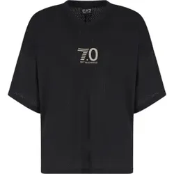 EA7 Unisex. 7X000083_AF15213 Kurzarm-T-Shirt schwarz (L), Lässig, Sportlich, Multisport, Polyester