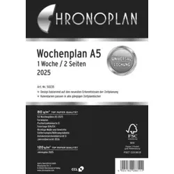 CHRONOPLAN Wochenplan A5 2025 50235