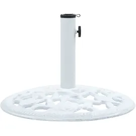 vidaXL Schirmständer Gusseisen 48 cm Weiß