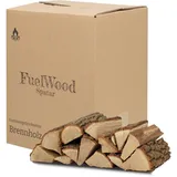 Ofengetrocknetes Eichen-Brennholz 25 Liter - Scheitlänge ca. 25 cm - Holzfeuchte unter 15% - Perfekt für Ofen, Kamin, Grill, Feuerschalen, Lagerfeuer, Barbecue - Kaminholz, Feuerholz, Grillholz
