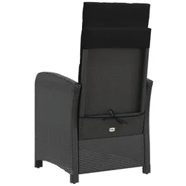 vidaXL Gartensessel 58,5 x 68,9 x 43,5 cm schwarz