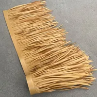 Künstliche Palmenstroh Aus Kunststoff Palmdach Strohdach Paneele PE Kunststoff Grasdach Strohfliesen Simuliertes Stroh Rolle Für Bar Garten Terrasse Pavillons Hausdekoration (Color : A, Size : 0.5x1
