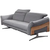 Himolla 3-Sitzer-Sofa 1809, Grau, Holz, Textil, Wildeiche, 2-Sitzer, 223x81x107 cm, Blauer Engel, Goldenes M, Emas, erweiterbar, Typenauswahl, Fußauswahl, Lederauswahl, Stoffauswahl, planbar, individuell Armteil links, rechts, Wohnzimmer, Sofas & Couches, Sofas, 3-Sitzer Sofas