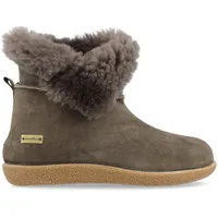 HAFLINGER Lammfell Leder Hausschuhe Lemmi Unisex Stiefel Grau (Anthrazit 04), Gr 39 - 39 EU