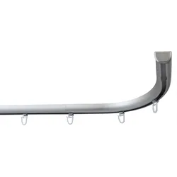 Gardinenschiene GARESA "400", beige (aluminiumfarben, natur), L:480cm, Aluminium, Kunststoff, Gardinenstangen