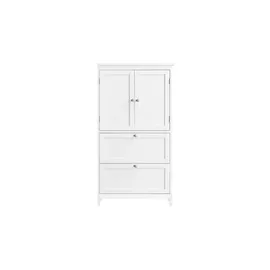 VASAGLE Badschrank weiß 60,0 x 30,0 x 110,0 cm