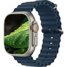 Apple Watch Ultra 2 GPS + Cellular 49 mm Titangehäuse natur, Ocean Armband blau