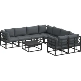 vidaXL Garten-Lounge-Set 9-tlg. schwarz