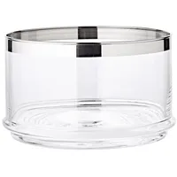 Edzard Glasdose Vigo, mundgeblasenes Kristallglas mit Platinrand, Höhe 12