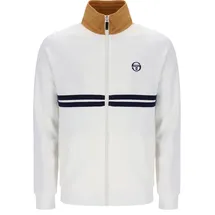 Sergio Tacchini Trainingsjacke SERGIO TACCHINI "DALLAS TRACK TOP Herren", Herren, Gr. XS, weiß (gardenia, meerkat), 60% Polyester, 40% Baumwolle, Jacken Trainingsjacke, Trainingsjacke Herren, leichte Jacke, Retro, Sportjacke, Outdoor, Sale