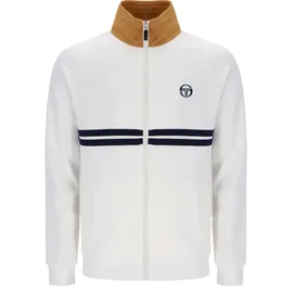 Sergio Tacchini Trainingsjacke SERGIO TACCHINI "DALLAS TRACK TOP Herren", Herren, Gr. XS, weiß (gardenia, meerkat), 60% Polyester, 40% Baumwolle, Jacken Trainingsjacke, Trainingsjacke Herren, leichte Jacke, Retro, Sportjacke, Outdoor, Sale