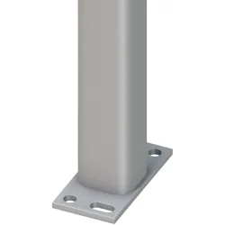 TraumGarten Metallpfosten 70x70 mm-Aufschr-1050-silber