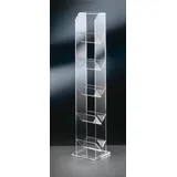PLACES OF STYLE CD-Regal Remus 20 x 20 x 101 cm Transparent