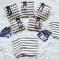 Adventskalender zum Befüllen 'Häuschen' 24 taupe Tüten & Fähnchen Weihnachten