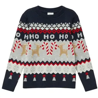 S.Oliver Regular Fit Weihnachtspullover aus Viskose-Mix, Marine, 140