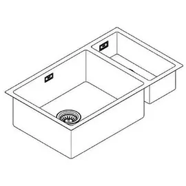 Grohe K700U 80-S 76/45 1.5 lh Becken links edelstahl