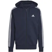 Adidas Essentials French Terry 3-Streifen Kapuzenjacke Legend Ink / White XL