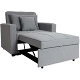 MCW Schlafsessel L90 Stoff/Textil 197 x 103 x 0 cm Hellgrau mit Kissen