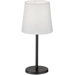 Tischleuchten Wohnzimmer Nachttischlampe Leselampe Tischlampe rund schwarz, Chintz, Fernbedienung dimmbar, 1x RGB LED 3,5W 320Lm warmweiß, DxH 14x30 cm