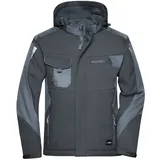 James & Nicholson Professionelle Softshelljacke mit Innenfutter JN824 Gr. L black/carbon