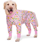 Axcimond Hundebody Nach Op Hunde Einteiler Hundebody Kastration Hündin/Rüde Op Body Hund Erholungsanzug für Hunde Nach der Operation Langärmliger Wundschutzanzüge Alternativ zu Halskrausen für Hunde