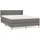 vidaXL Boxspringbett 140 x 200 cm Dunkelgrau
