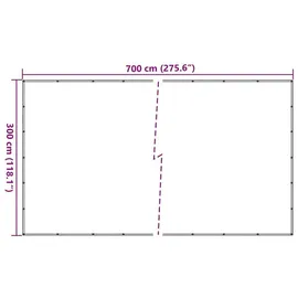 vidaXL Containernetz HDPE 3 x 7 m Schwarz