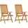 vidaXL Klappbare Gartenstühle 55,7 x 76,9 x 22,8 cm braun 2 St.