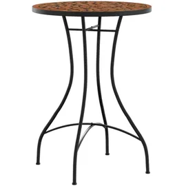 vidaXL Mosaik-Bistrotisch Ø 50 x 70 cm Keramik Terrakotta/Orange